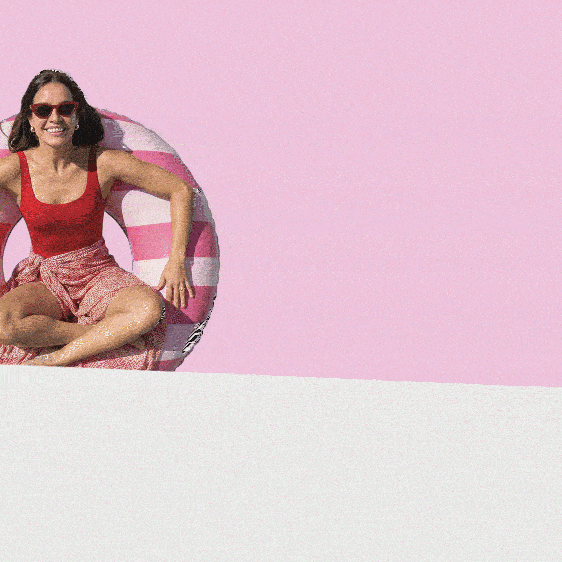 girl on a float