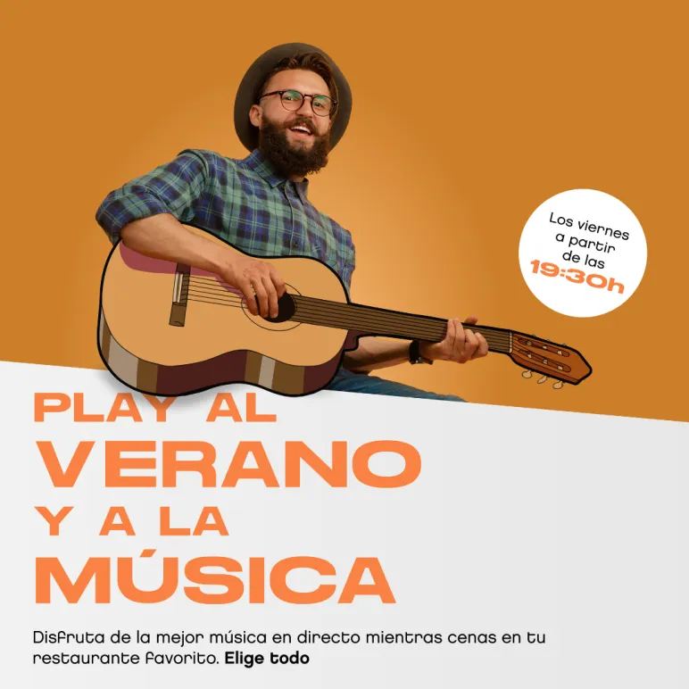 música verano hombre tocando la guitarra