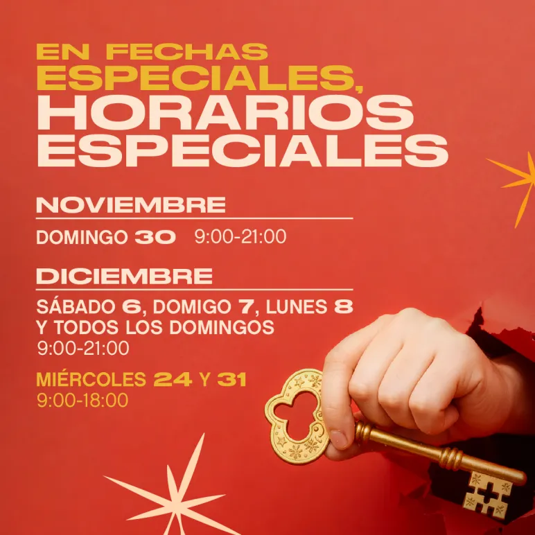 horarios especiales de apertura
